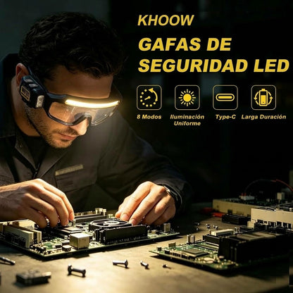 Gafas Seguridad Luz LED Inteligentes