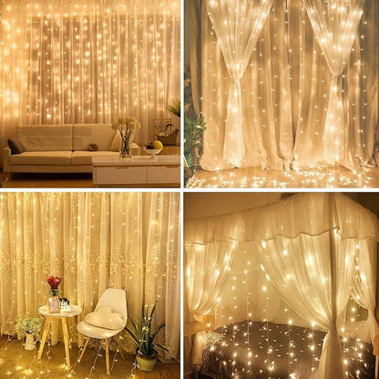 Luces De Cortina Calidas 3x2 M