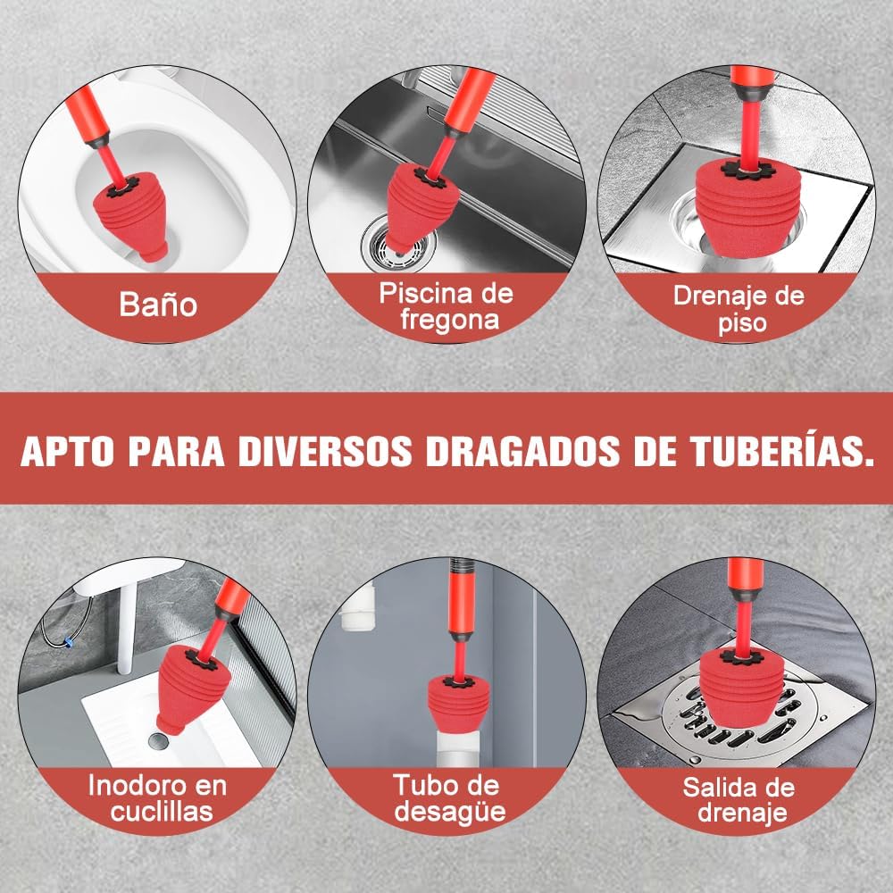 Sopapo Destapador Inodoro Presión Aire