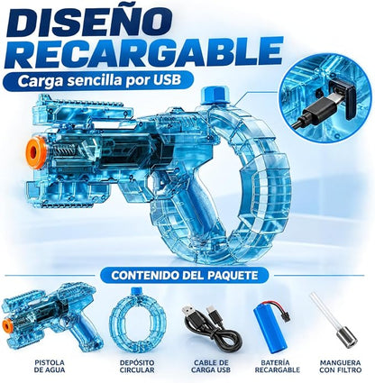 Pistola Agua Eléctrica Automática Luces
