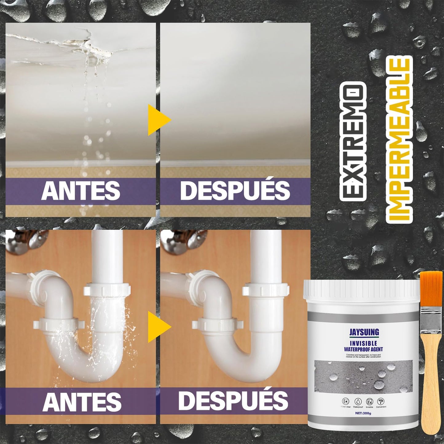 Sellador adhesivo Premium 300g + BROCHA DE REGALO