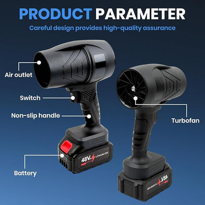 Soplador Potente Inalambrico con 2 Baterias 48v