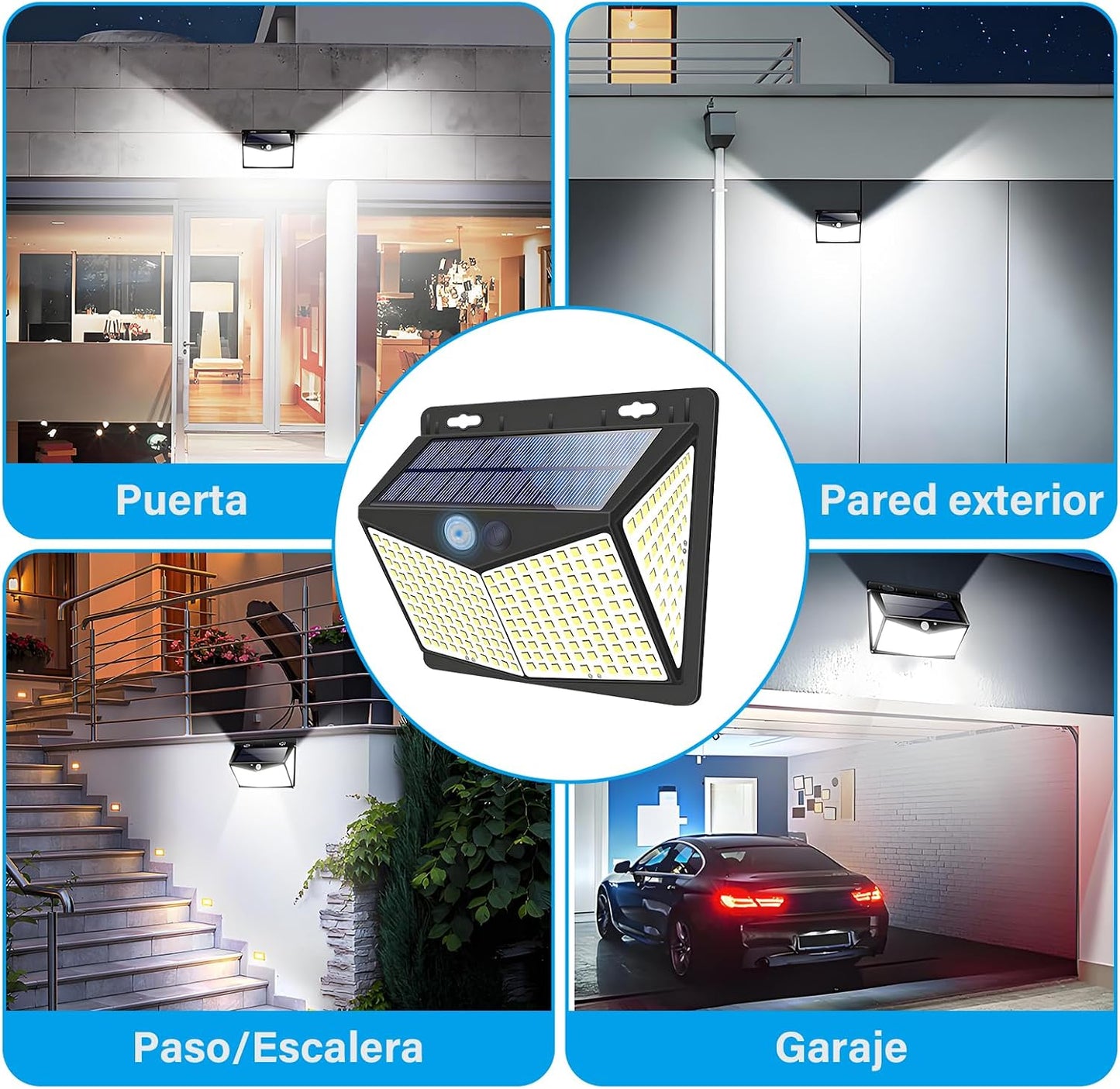 Lampara De Pared Led Solar X2