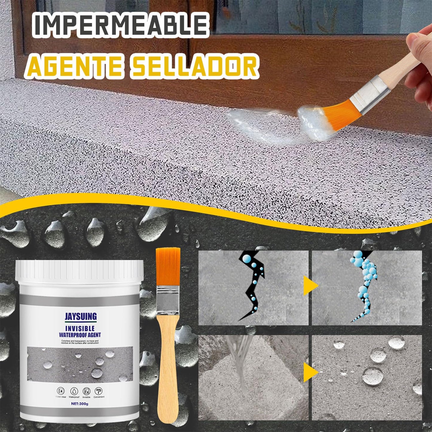 Sellador adhesivo Premium 300g + BROCHA DE REGALO