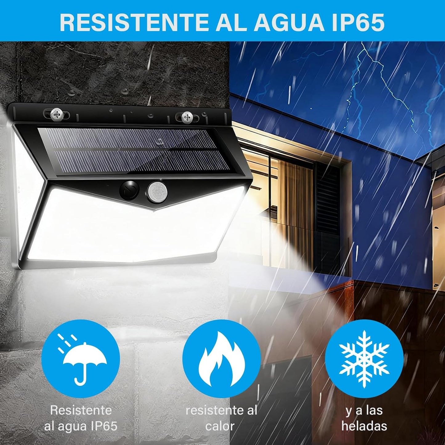 Lampara De Pared Led Solar X2