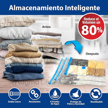 Pack 5 Bolsas De Vacío Organizadoras con Bombin