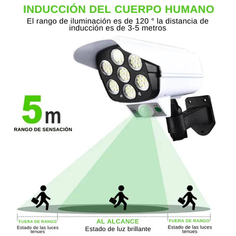 foco solar tipo camara