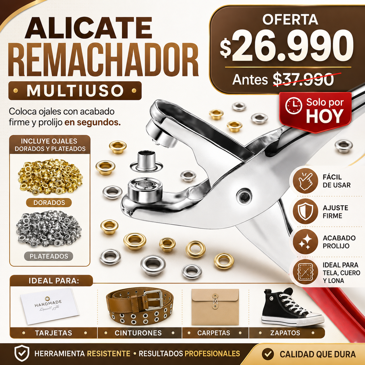 ALICATE PARA OJALES