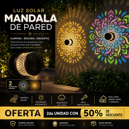 LUZ SOLAR MANDALA DE PARED