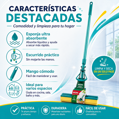 MOPA MÁGICA CON ESPONJA