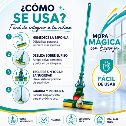 MOPA MÁGICA CON ESPONJA