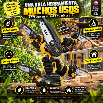 Motosierra Eléctrica Portátil Recargable