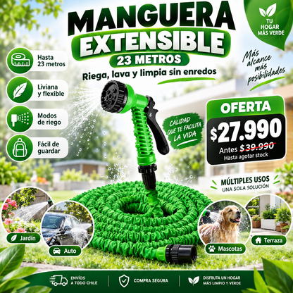 Manguera extensible 23 metros