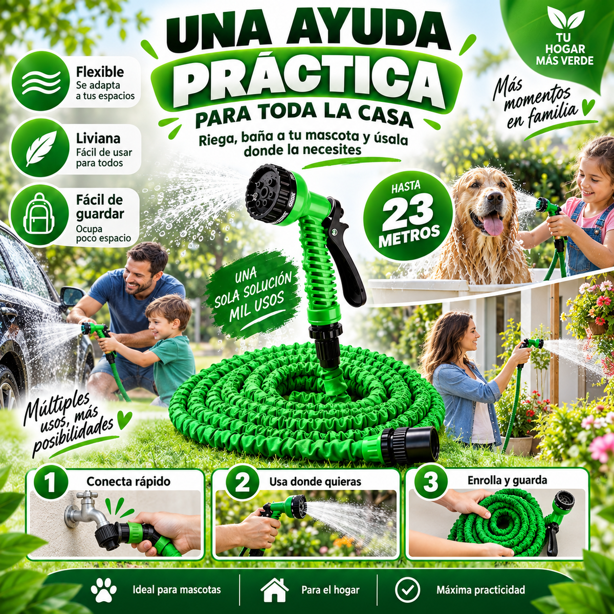 Manguera extensible 23 metros