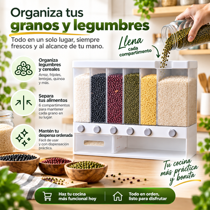 Organizador de Granos con 6 Secciones