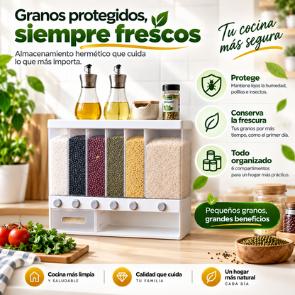 Organizador de Granos con 6 Secciones