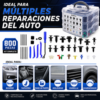 🔧 Kit Universal de Clips de Retención para Auto 🚘 - COMPATIBILIDAD UNIVERSAL PARA PANELES, PARACHOQUES Y PUERTAS 🚗🛠️