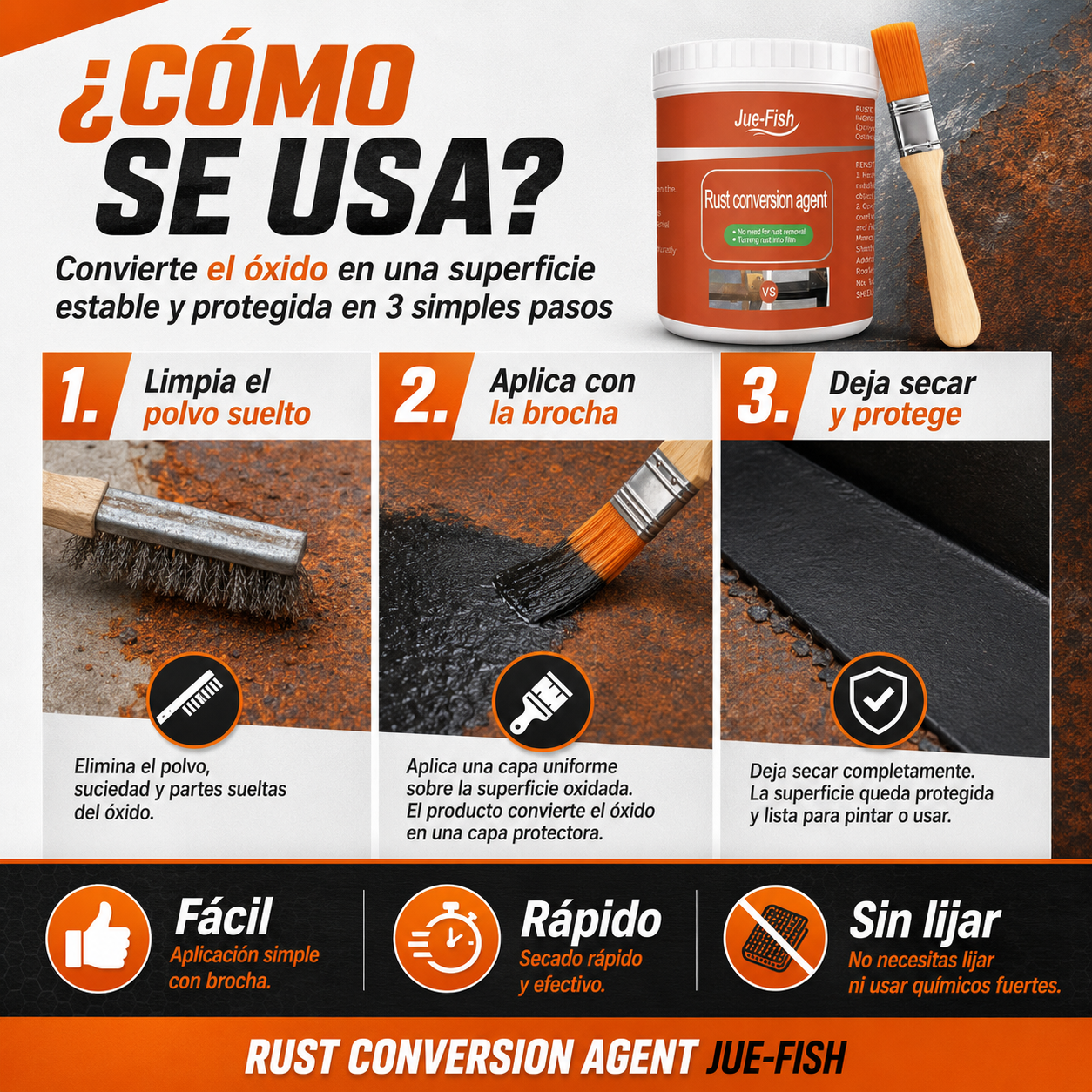 Removedor de Oxido a Negro 2X1 - 300 gramos