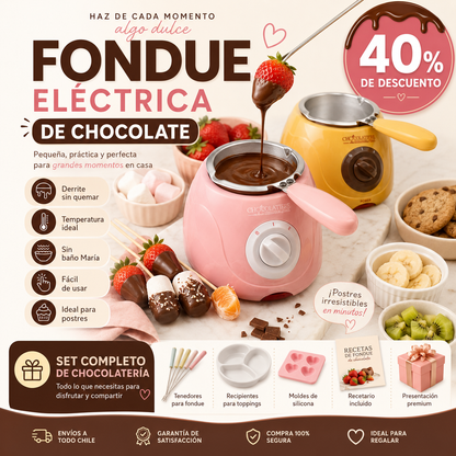Fondue Eléctrica para Derretir Chocolate