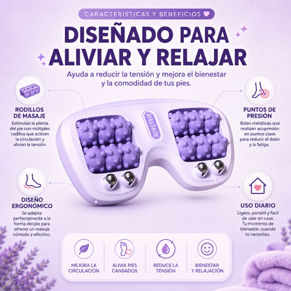 MASAJE DE PIES CON RODILLO