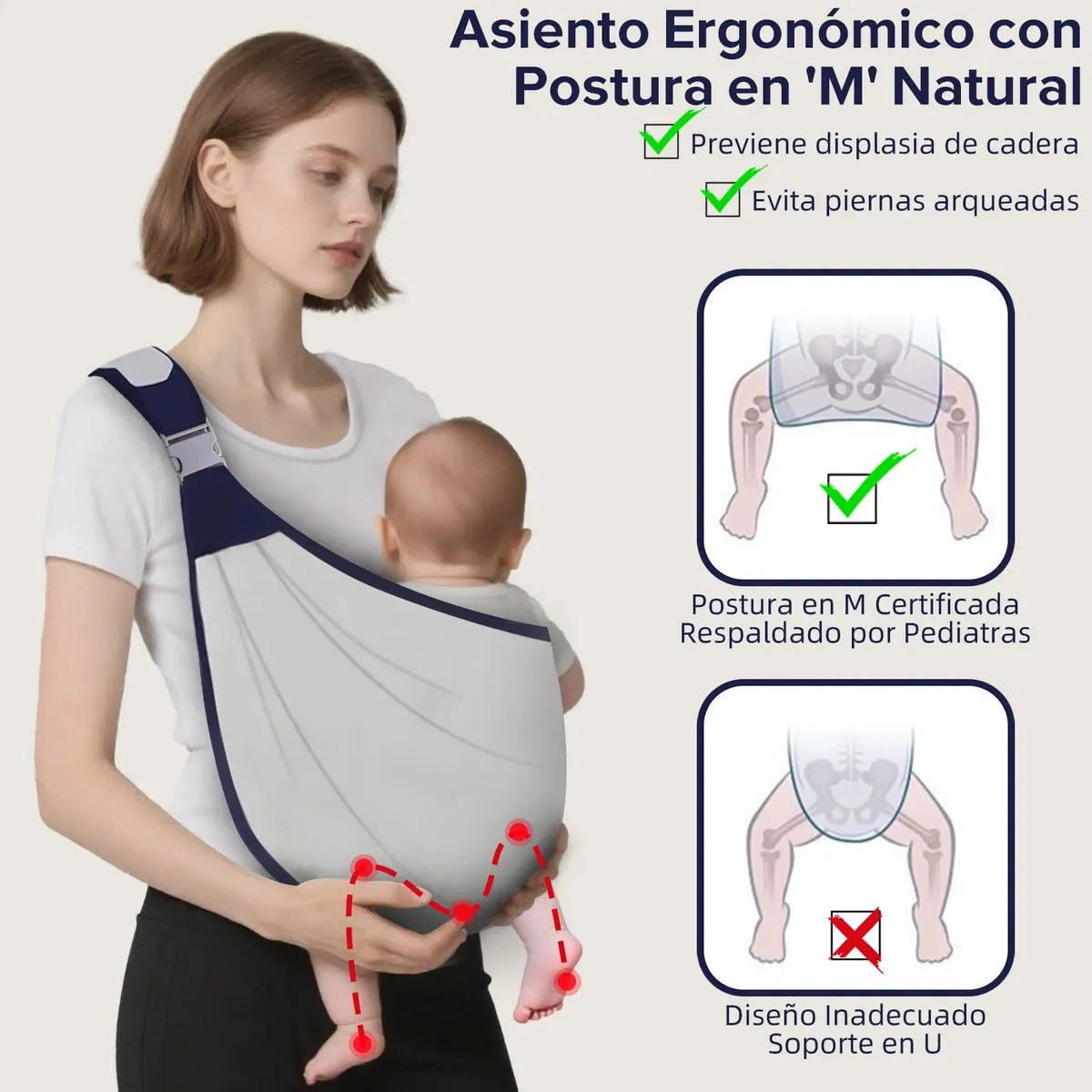 PORTA BEBE ERGONOMICO CANGURO AJUSTABLE