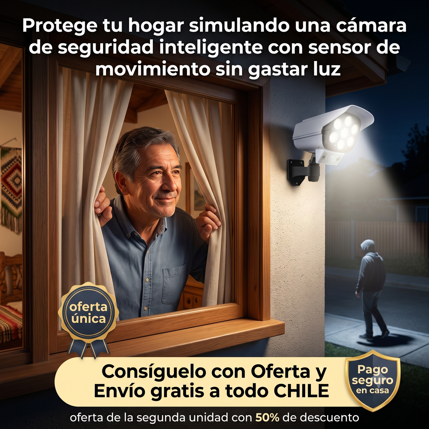 foco solar tipo camara