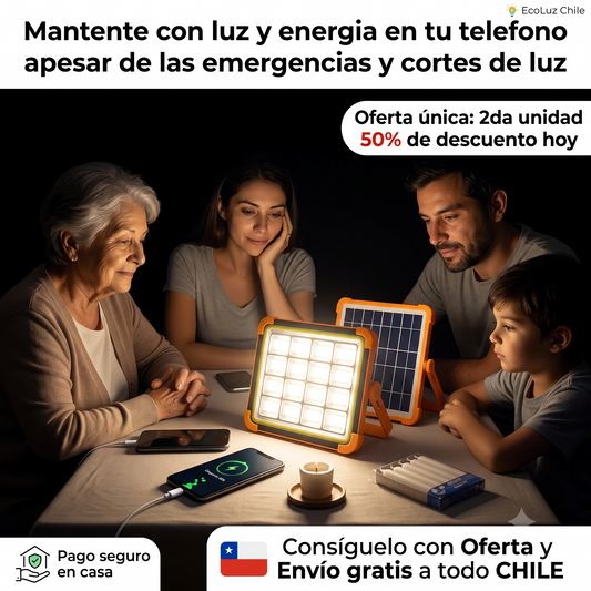 Luz De Emergencia Led De Carga Solar