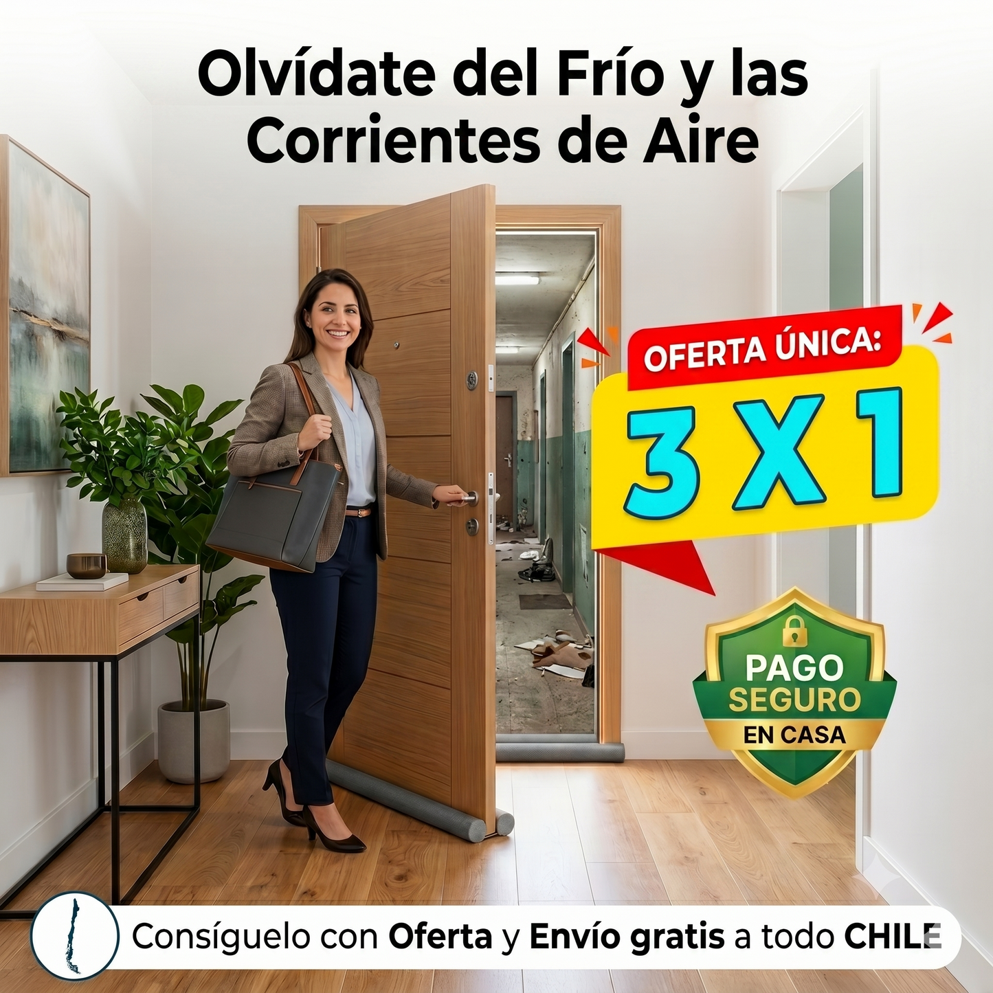 Sellador de puertas aislante de frío y polvo