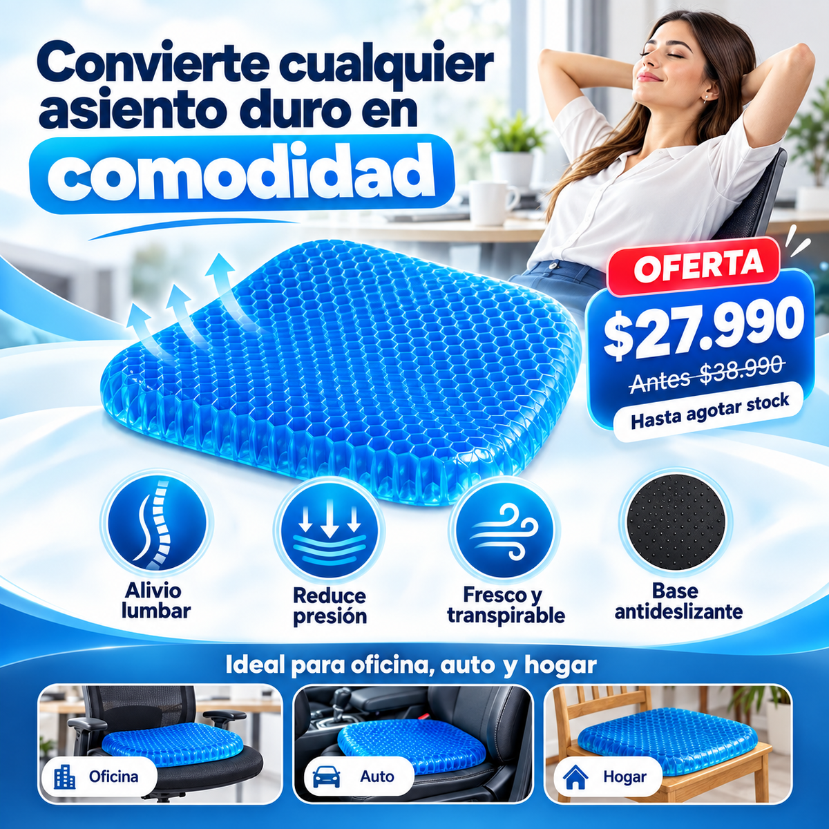 Cojín Ortopedico De Gel Flexible