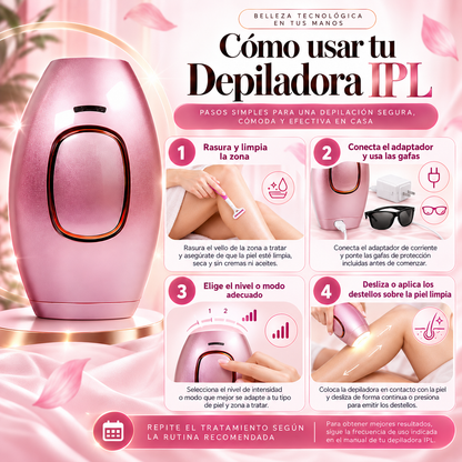 Depiladora IPL Luz Pulsada Reduce Vello