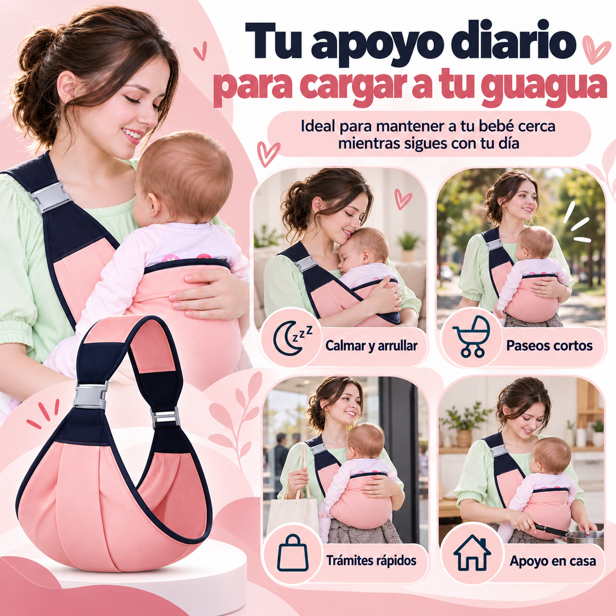 PORTA BEBE ERGONOMICO CANGURO AJUSTABLE