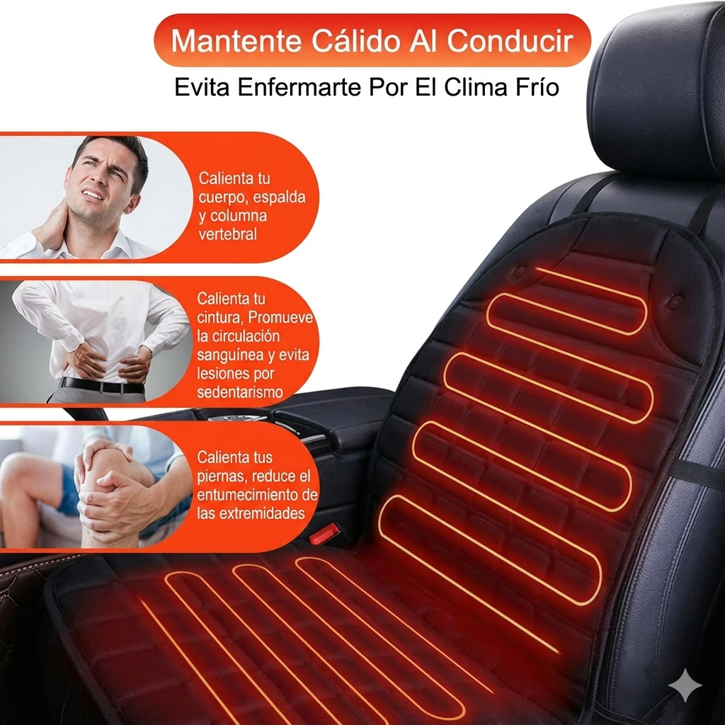 FUNDA CALEFACCIONABLE PARA ASIENTO AUTO