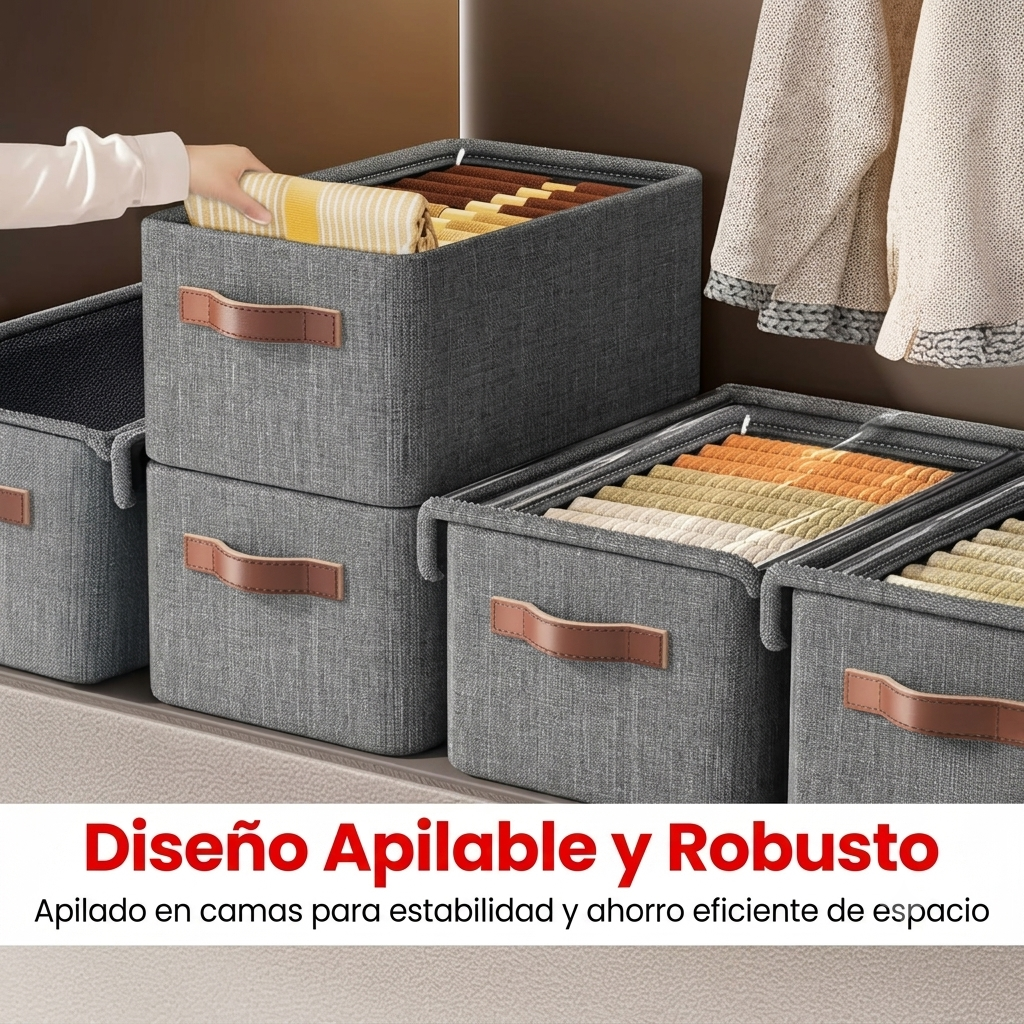 Pack 3 Canastas Cajas Organizadoras Pleg