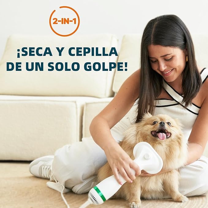 Cepillo Y Secador De Mascotas 2 En 1