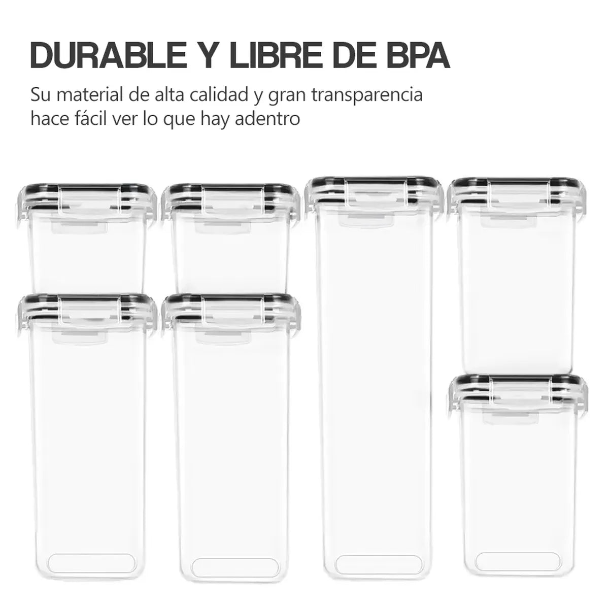 Set de 7 Contenedores Para Alimentos