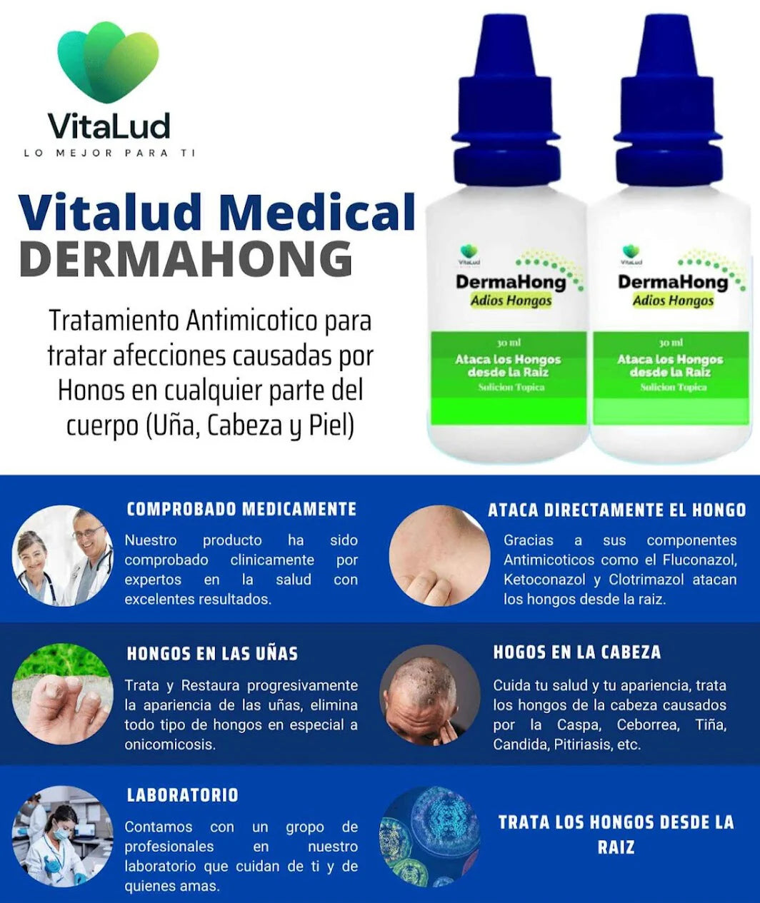 DERMAHONG - Elimina de raíz cualquier hongo