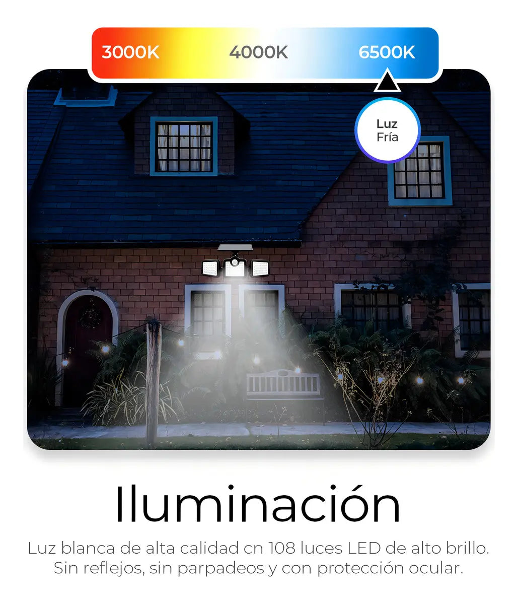 foco solar con sensor mov 74 led