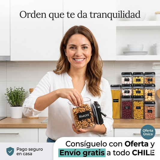 Set de 7 Contenedores Para Alimentos