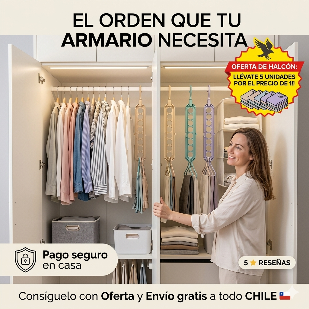 9 en 1 COLGADOR ORGANIZDOR ROPA GANCHO