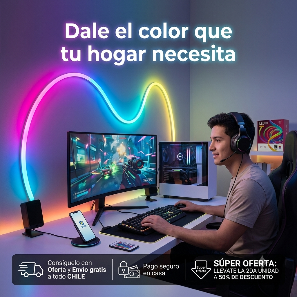 Tira De Luz Flexible Led Neón Color