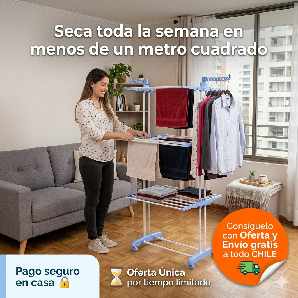 TENDEDERO ORGANIZADOR DE ROPA PLEGABLE