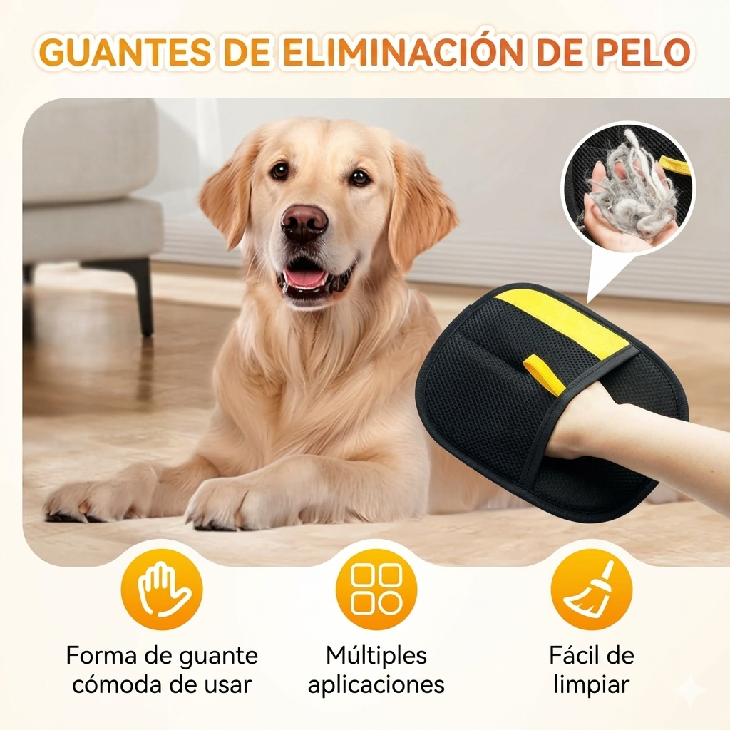 GUANTE QUITA PELOS DE ROPA Y TELAS🐶🐱✨
