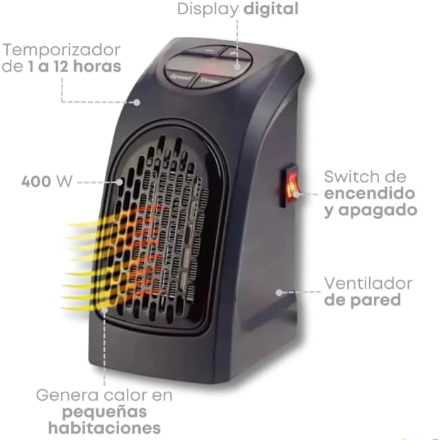 Calefactor Eléctrico 400w Handy Heater
