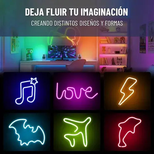 Tira De Luz Flexible Led Neón Color