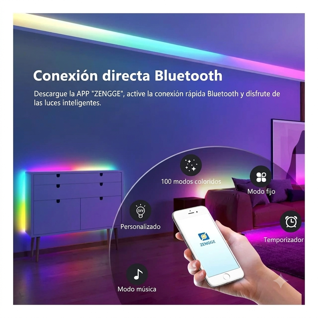 Tira De Luz Flexible Led Neón Color