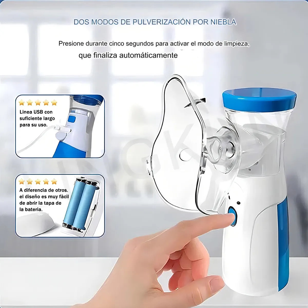 Nebulizador portátil inhalador