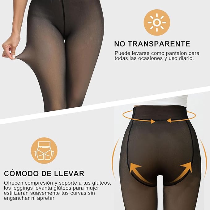 Calza Pantys De Polar Efecto Piel 🔥