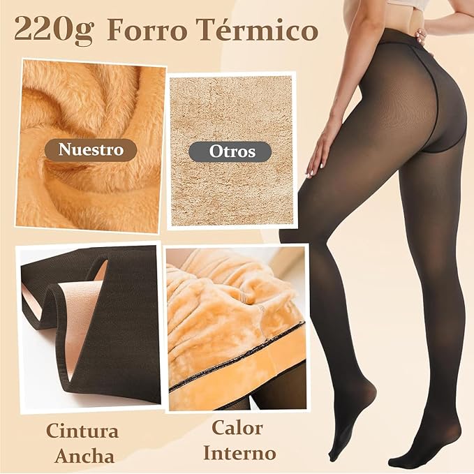 Calza Pantys De Polar Efecto Piel 🔥