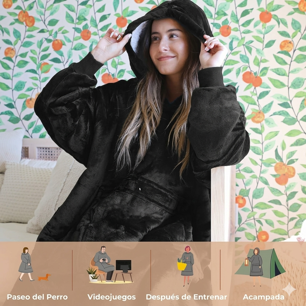 Polerón Abrigo Invierno Impermeable- MAXI Poleron