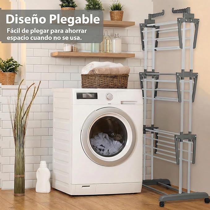 TENDEDERO ORGANIZADOR DE ROPA PLEGABLE